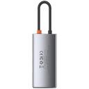 Baseus dokk CAHUB-CY0G, 4 porti, 4K@30Hz, USB 3.0 5GB/s, USB 2.0 480MB/s, 100W PD laadimine, alumiiniumisulamist