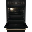 Gorenje Keraamiline pliit GECS5B70CLB, 70L, 220-240V, 4 p&otilde;letit, elektriline ahi, must, multifunktsionaalne, isepuhastuv