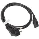 Lanberg Toitekaabel CEE 7/7 kuni IEC 320 C13 CA-C13C-10CC-0018-BK, 1.8 m, 10 A, must, Schuko, IEC C13