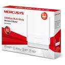 Mercusys traadita ruuter MW302R, 300 Mbit/s, 10/100 Mbit/s, 3 RJ-45 porti, 2.4 GHz, WPA2-PSK, valge