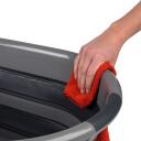 Russell Hobbs Kokkuvolditav pesukorv LA053879GRYF1EU7, 27L, 62.5cm, 45cm, 28cm, plastmass, must/hall
