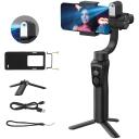 Goxtreme GX4 Stabilizators 55245, 3 asu, 3600 mAh, 8h, 330&deg; slīpums, 360&deg; panorāma, 160&deg; pagrie&scaron;ana, Bluetooth, aizsargfutrālis