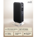 Масляный обогреватель мощностью 1000 Вт с тремя уровнями нагрева для помещений площадью 12–16 m² черный AB-H1000DN Mill