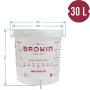 Емкость для брожения 30 л с крышкой, BROWIN, 340464, комплект с краном, полипропилен, без BPA