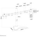 Neomounts настольная подставка FPMA-D550DDBLACK, 10-32", 2 экрана, 8 кг, VESA 75x75/100x100, регулировка высоты, 0-180&deg; поворот