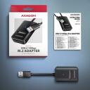 Axagon USB adapter ADM2-AM, 10Gbps, M.2, 0.1m kaabel, UASP, TRIM, S.M.A.R.T., 55x37x12mm