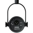 Shure MV7+-K, lekciju/vokālo mikrofonu, 1xXLR, USB-C, 50-16000Hz, 1.78mV/Pa, 573.5g, metāla korpuss