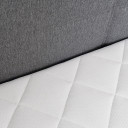 Kontinentālā gulta LEIKO 160x200cm, pelēka 78086