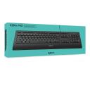 Logitech klaviatuur K280E 920-005217 USB, QWERTY, must, 10 miljonit klahvivajutust, t&auml;issuuruses randme tugi, kaabel