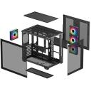 Deepcool CG530 4F Корпус R-CG530-BKADA4-G-1, 7, 3x2.5", 2x3.5", 4mm закаленное стекло, ATX PS2, черный