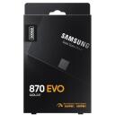 Samsung SSD 870 EVO MZ-77E500B/EU 500 GB, 2.5", 560 MB/s, 530 MB/s, 6 Gbit/s, V-NAND MLC, 150 TBW, 1500 G, 5 V, 256-bit AES