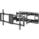 Sbox televizora kron&scaron;teins PLB-7486, 43-100 collas, 120kg, 200x200-800x400mm, melns, tērauds, noliecams, griežams