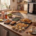 Russell Hobbs K&uuml;psetamisvorm RH03903, 7 osa, hall, roostevaba teras, k&uuml;psetuspannid, ahjupannid, jahutusrest