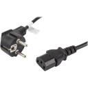 Lanberg Toitekaabel CEE 7/7 kuni IEC 320 C13 CA-C13C-11CC-0018-BK, 1.8 m, 10 A, must, VDE
