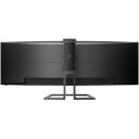 Philips | SuperWide curved LCD display | 499P9H/00 | 48.8 " | VA | Dual QHD | 32:9 | 70 Hz | 5 ms | 5120 x 1440 pixels | 450 cd/m&sup2; | Headphone out | HDMI ports quantity 2 | Black