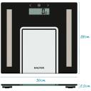 Salter Kūno svarai 9128 BK3R, 150 kg, 1.5 kg, LCD, kūno riebalų analizė, automatinis i&scaron;jungimas, modernus dizainas