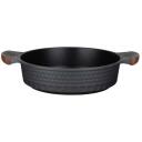 Resto kastrul 93506, 4.4 L, 28 cm, &uuml;mmargune, must/puit, klaasist kaas, ergonoomilised k&auml;epidemed, induktsioonip&otilde;hi