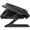 Genesis Klēpjdatora dzesē&scaron;anas statīvs OXID 850 NHG-1858, 5 ventilatori, 2xUSB 2.0, RGB apgaismojums, regulējams slīpums