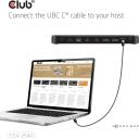 Club3D док-станция CSV-2540 14in1, 150W, 8K Ultra HD, 2x HDMI, 2x DP, 1x USB-C, 2x USB-A, 1x RJ-45, 1m кабель питания
