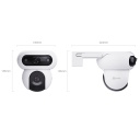 Ezviz H90 CS-H90-4MP-4MP Āra 4MP Duālo Lēcu Pan & Tilt 360/220 Wi-Fi Kamera MicroSD / Nakts Redze Balta