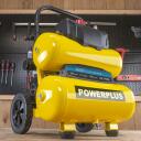 &Otilde;livaba kompressor kahetank 850W 17L, POWERPLUS, POWX17280S, 160 l/min, 10 bar r&otilde;hk