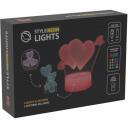 Manta Dekoratīvā lampa SNL115RGB, 5W, 11.4cm, 10cm, 21.7cm, 5V, AA, USB, 2m, daudzkrāsaina, LED, sirds