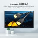 Vention HDMI kabelis 2M AAIBH, 2m, 18Gbit/s, 4.5mm, 3D, zelta kontakts, elastīgs, melns