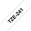 Brother uzlīmju lente TZe-241, 8 m, 1.8 cm, melns uz balta, TZe, 1 kasete