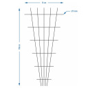 Plant Support - Garden Trellis 150 x 75 cm 2 pcs BIOOGROD 721426, steel, black