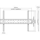 Sbox televizora kron&scaron;teins PLB-2546F-2, 37-80'', 45kg, 600x400, fiksēts, melns, tērauds, noņemama VESA plāksne