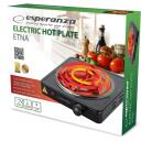 Esperanza EKH012K elektriskā plīts, 1000 W, 1 zona, 220-230 V, 50-60 Hz, melna