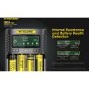 Nitecore Įkroviklis UMS4, 4 lizdai, 4000mA, 3000mA, LCD ekranas, IMR/Li-ion/LiFePO4, NiMH/NiCd, 0.256kg