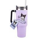 Paladone Kuromi izolēta krūzīte PP14604KUR, 900ml, purpursarkana, daudzvirzienu vāks, ērts rokturis, salmiņ&scaron;