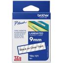 Brother TZe-121 laminēta lente, TZE121, 8 m, 9 mm, 1 kasete, melns uz caurspīdīga, pa&scaron;līmējo&scaron;a, iek&scaron;ējai/ārējai lieto&scaron;anai