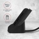 Axagon Nutikaardilugeja CRE-SM2, USB 2.0, 1.3 m kaabel, toetab SIM, microSD, SD kaarte, must