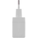 Emos Универсальное USB настенное зарядное устройство GaN V02G20, 20 Вт, 100-240 В, 2xUSB, быстрая зарядка, защита от перегрузки