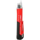 Uni-T UT12S-EU detektors, 90&ndash;1000 V, 50/60 Hz, 50 g, 150 &times; 18 &times; 23 mm, LED indikators, skaņas signāls, lukturītis