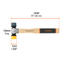 Lygus plaktukas su keičiamais minkštais / kietais paviršiais, 35 mm, MASU-35 TRUPER