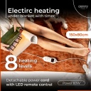 Elektriline pehme tekk 150&times;80 cm 7 k&uuml;tterežiimiga 110&ndash;120 W &uuml;hele inimesele pestav korallfliis pruun CR7435 Camry