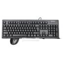 A4Tech Tastatūra un pele KM-72620D A4TKLA43774, 1.5m, 800dpi, 3 pogas, USB, melna