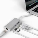 Goobay dokstacija 76788, 1xHDMI 4k30Hz, 1xRJ45, 2xUSB-A 3.2, 1xUSB-C 3.2, 1xSD kar&scaron;u lasītājs, sudraba