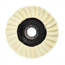 Pulē&scaron;anas filca diska disks 125mm, dabīgais filcs, saderīgs ar leņķa slīpma&scaron;īnām, AW56101, AWTOOLS