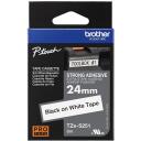 Brother TZe-S251 laminēta līmlente, 8 m, 2.4 cm, melns uz balta, termiskā pārnese, ekstra stipra līme