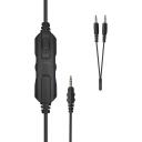 White Shark Austiņas GH-2540 ELEPHANT-W, 330g, Balta, 1.8m, 32&Omega;, 20Hz-20KHz, 108dB, Vadu, Mikrofons, Skaļuma regulētājs