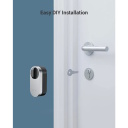 Ezviz DL01S CS-DL01S/DL01CP/A3 3in1 Komplekt Nutikas Lukk Siseruumide ja Välistingimuste Ustele Uksekella ja Lüüsi Tugevusega Hõbedane