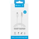Sandberg USB-C>MicroUSB uzlādes kabelis 136-74, 1m, balta, 33g, USB-C (vīrie&scaron;u), Micro-USB (vīrie&scaron;u)