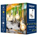Beper Apgaismojums P207ILO500, 3700mm, 65mm, 10 LED spuldzes, Ni-MH 600mAh, IP44, melna un pelēka korpusa krāsa