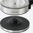 Lovio Tējkanna LVGEK001, 1.18kg, sudraba, pelēka, plāksnes sildītājs, automātiska izslēg&scaron;anās, ūdens līmeņa indikators