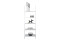 Riiul WRITEX 63x38,5xH183cm, 5 riiulit, materjal: spoon / kummipuu, värvus: valge