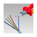 Apaļo knaibu melnā krāsā, pulēta galva, plastmasas rokturi, 160 mm, 22 01 160 SB